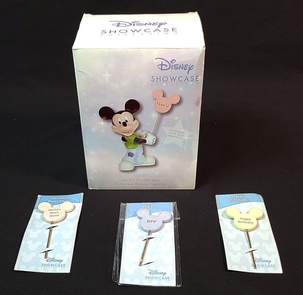 Precious Moments "JUST FOR YOU" (Mickey) Disney Showcase Figurine 113707, Extras